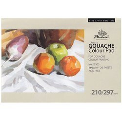Gouache Farbblock Phoenix 160 g - A4, 20 Blatt ecru