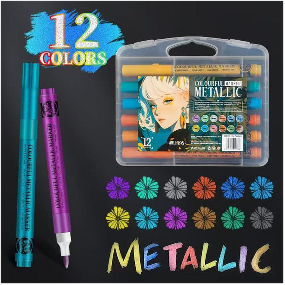 Metallic-Marker 12 Stück