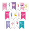 P13 Papier Hängen Benner Etiketten Tags Anhänger Hängeetiketten, Girl Gang