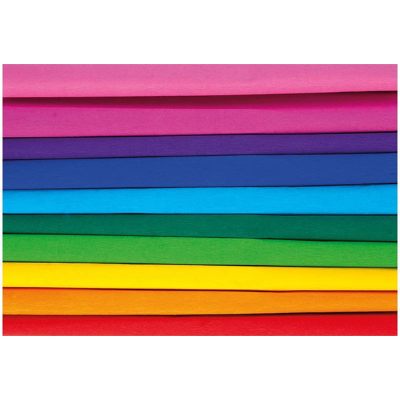  Seidenpapier Geknittertes 50x200cm - Mix 10 Farben Regenbogen