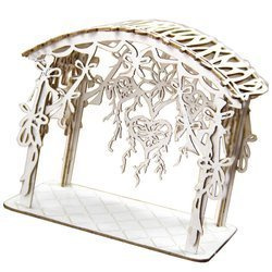 SCRAPINIEC Dekorpappe Die Cut Chipboard Dekoration Ornament, Laube Boho 5157