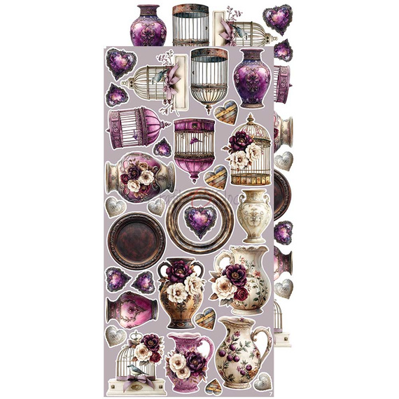 Scrapbooking Zubehör Set - Craft o'clock - Plum & Caramel - Flowers & More
