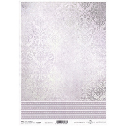 ITD Reispapier Decoupage Bastelpapier Serviettentechnik-R2227 Damastschablonen