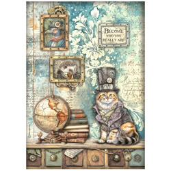 Reispapier Decoupage Bastelpapier A4 - Stamperia - Alterego Katze