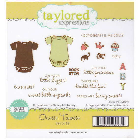 TAYLORED EXPRESSIONS Gummistempel Stempel Motivstempel - Onesie Twosie Körper Kind Motive