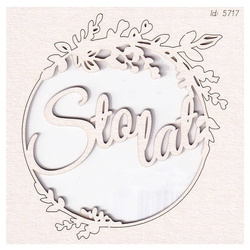 Dekorpappe Die Cut Chipboard Hi Summer Frame 02 Wünsche - Alles Gute zum Geburtstag