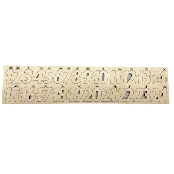 Zahlen für den Adventskalender, Set 1-24