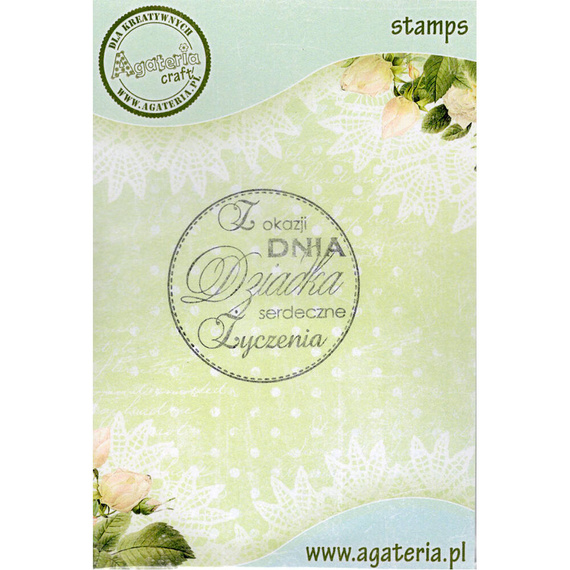 AGATERIA - Transparent Stempel Motivstempel Clear Stamp - z okazji Dnia Dziadka - Untertitel PL
