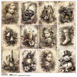 AUFKLEBER papier - ScrapLove - Christmas in Sepia 1 - Weihnachten in Sepia