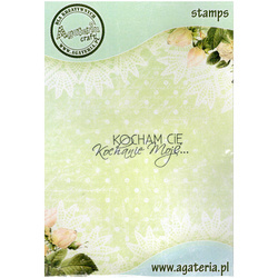 AGATERIA - Transparent Stempel Motivstempel Clear Stamp - Kocham Cię Kochanie moje... Untertitel PL