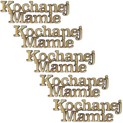 Hölzernes Ornament Kochanej Mamie Untertitel PL - Dekor 5 St.