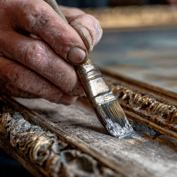 GOLDFOLIE Folie Vergolden Flocken Vergoldung 1.5g, Silber 