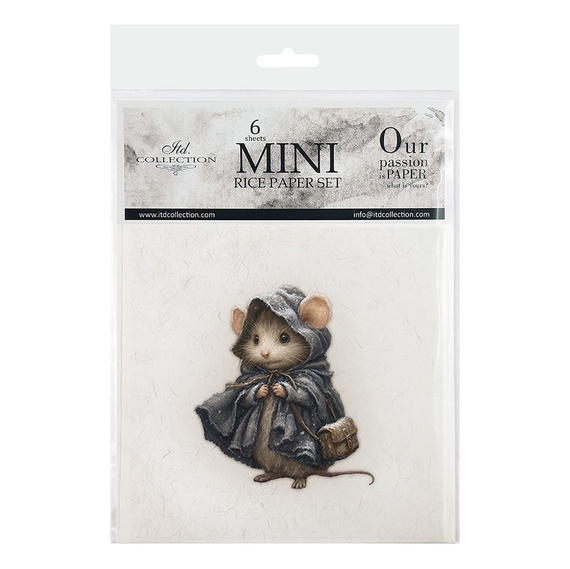 Reispapier-Set - Mäuse, Kleidung, Aquarellillustrationen - RSM212 - Itd Collection