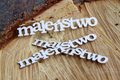 SCRAPINIEC Dekorpappe Die Cut Chipboard Dekoration, Inschrift Maleństwo 3700