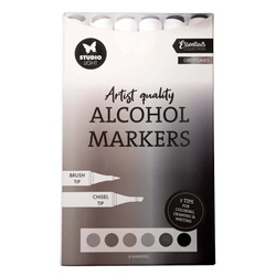 Alkoholmarker Doppelstift Set Greytones Essentials Nr. 37 - Studio Light - 6 Stück