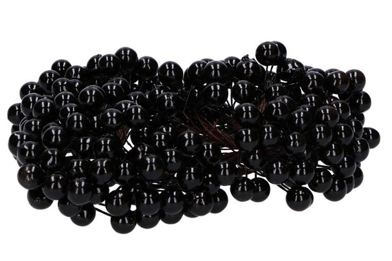 Beerenzweig - schwarze - 1 Zweig mit 40 Beeren