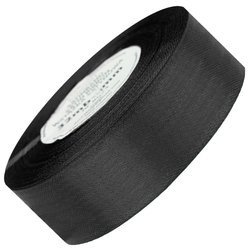 Satinband schwarz 38mm - 32mb