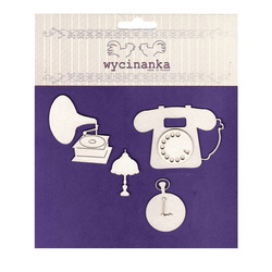 WYCINANKA - Retro - Dekorpappe Vintage Alltagsgegenstände