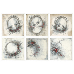 Reispapier-Set - Vögel, Girlanden, Vintage - RSM195 - Itd Collection