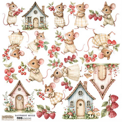 AUFKLEBER ScrapLove Dekor Stickers -  Raspberry Mouse 1