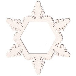 Dekorpappe Die Cut Chipboard Schneeball-Rahmen 03 Rae `20cm SCRAPINIEC