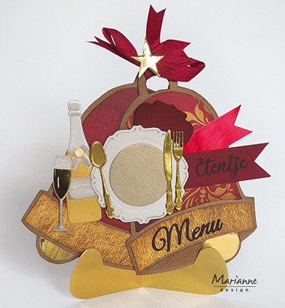 MARIANNE DESIGN - Mixed Media Schablone STENCIL - Christmas bells Weihnachtsglocken 