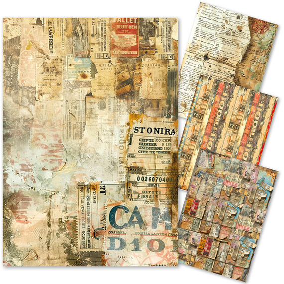 Reispapier Set Decoupage Bastelpapier A4 Ciao Bella - Journey Ahead