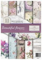 Bastelpackung Reispapier - ITD - Schöne Blumen