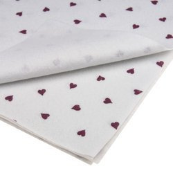 Bastelfilz mit Herzen 30x40cm Dekofilz Filzplatten Filzstoff 1mm, weiß
