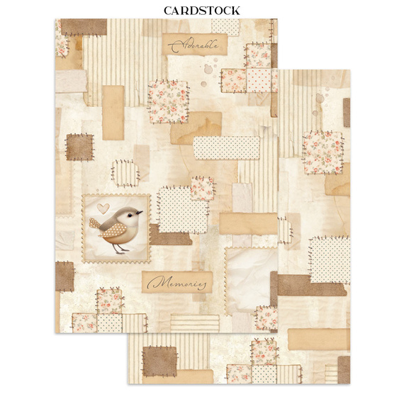 Set aus Junk Journal-Papieren, Aufklebern und Elementen - Baby - Stamperia 