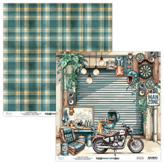 Scrapbooking Papier Set 30x30 - Mintay - Man Cave