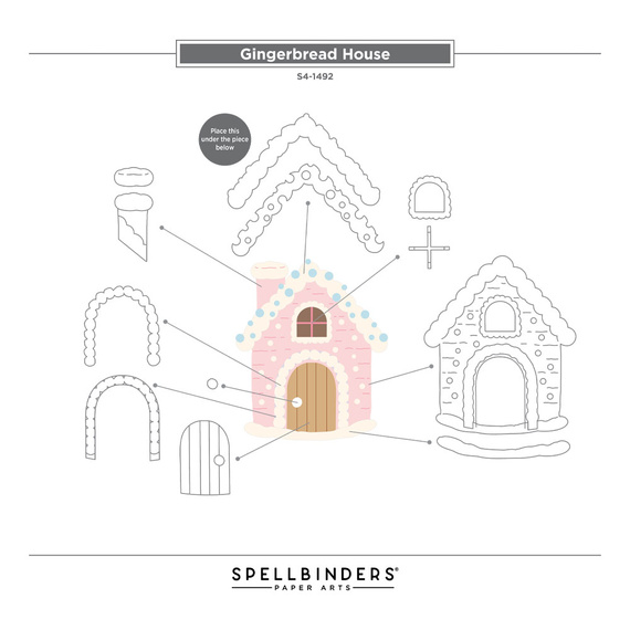 Stanzschablone – Cutting Die für Papier - Candy Christmas - Hütte - Stamperia 