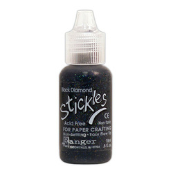 RANGER STIKLES - Kleber mit Glitter - Black diamond 18 ml