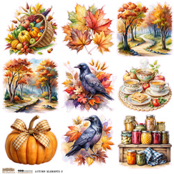 AUFKLEBER ScrapLove Dekor Stickers - Autumn Elements 2 - Herbstliche Elemente 2