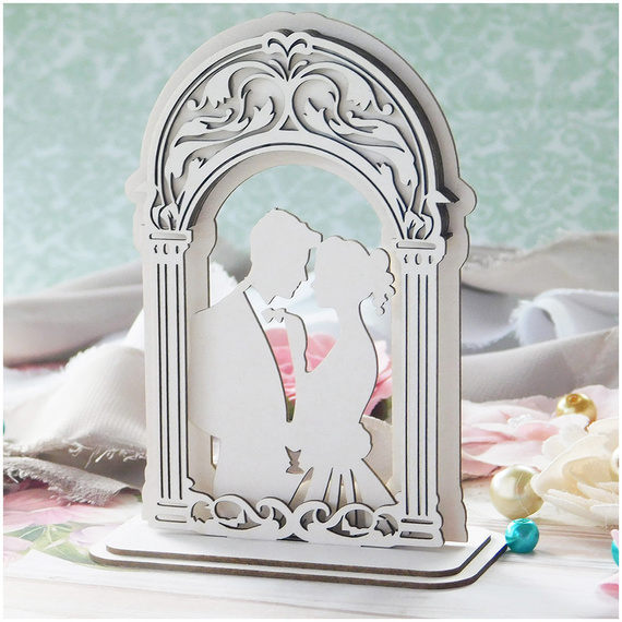 Die Cut Chipboard - dekoration Couple I für Explosionsbox - Kreatywna Pracownia