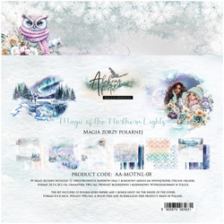 ALCHEMY OF ART Set 20x20cm Scrapbooking Papier, Magic of the Northern Lights