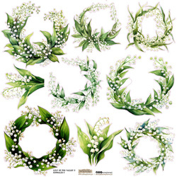 AUFKLEBER - ScrapLove -  Lily of the Valley 2 Maiglöckchen