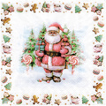 Serviettentechnik Motivserviette - 1 Stück - Decoupage Serviette 33x33 cm - Santa sweets