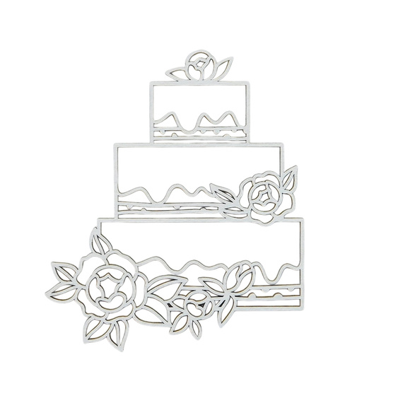 Dekorpappe Die Cut Chipboard - Wie im Märchen - Gestapelte Torte - Kreatywna Pracownia