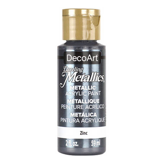 DECOART Dazzling Metallics Acrylic Paint, Acrylfarbe - Zinc 59 ml 