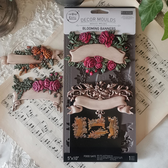 PRIMA SILIKONFORM Mold Abformen Gießen Mould,  Blooming Banners