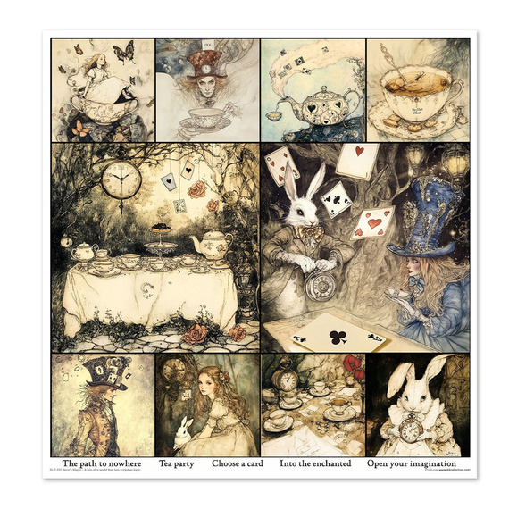 ITD COLLECTION Setz 11Stk 30x30cm Scrapbooking Papier -  Alice's Magic 1
