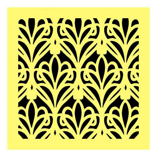 ITD Mixed Media Schablone STENCIL für Decoupage Scrapbooking 16x16, ST0197 Damaskus