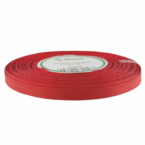 Ripsband 6 mm, rot 22,5 Meter