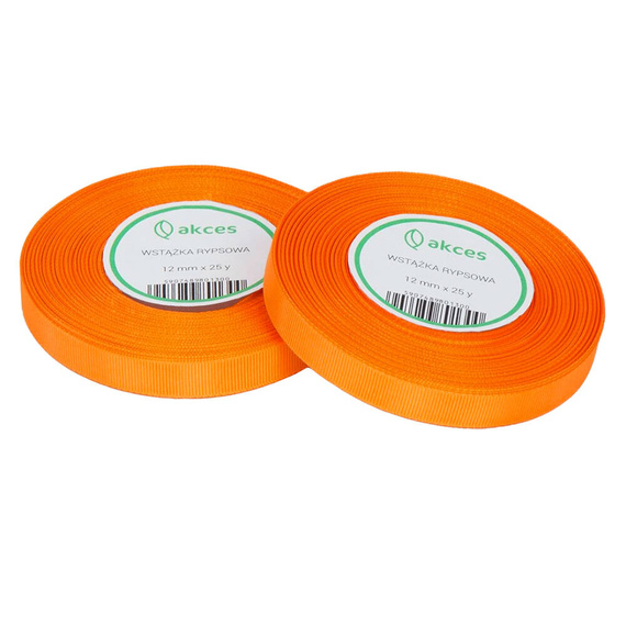 Farbband / Ripsband 12mm orange 23m