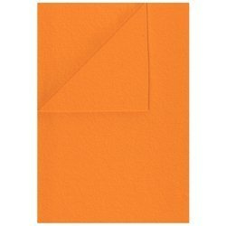 100% Wolle Filz WOLLFILZ Bastelfilz Dekofilz 20x30cm/1,5 mm/450g, 5654 hellorange