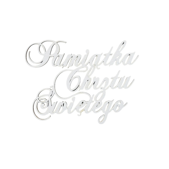 Dekorpappe Die Cut Chipboard -  taufe Gedenkinschrift - Kreatywna Pracownia