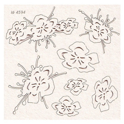 Dekorpappe Die Cut Chipboard - Farn - Farnblumen 