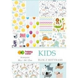 HAPPY COLOR Motivblock 15 Blatt Scrapbooking Papier 80g A4, Kids Kinder