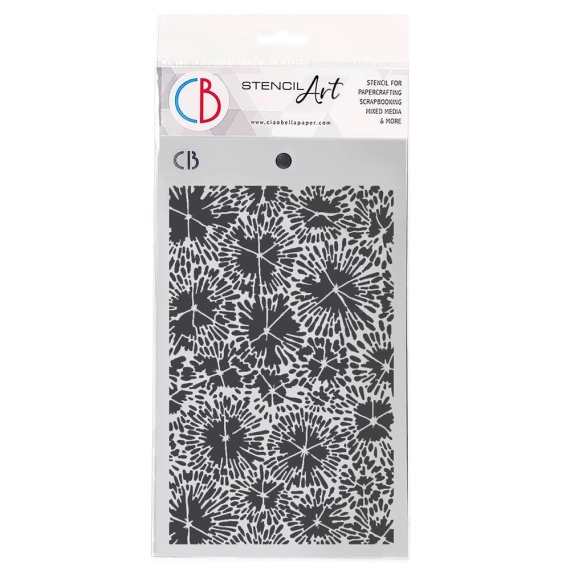CIAO BELLA Mixed Media Schablone STENCIL 14,5x24cm - Fossils Fossilien